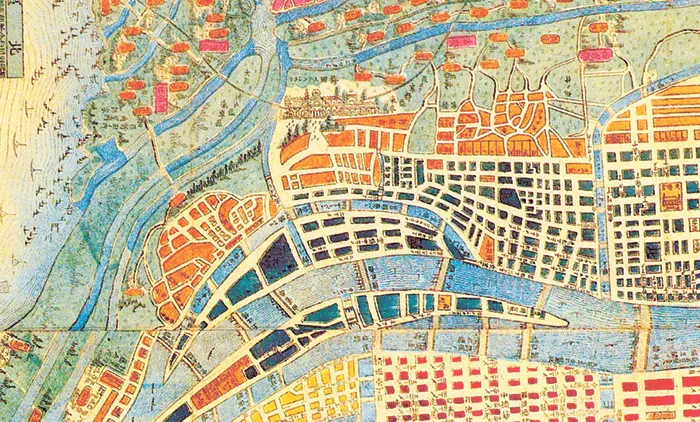 資料:摂津国大阪府区分新細図 明治12(1879)年