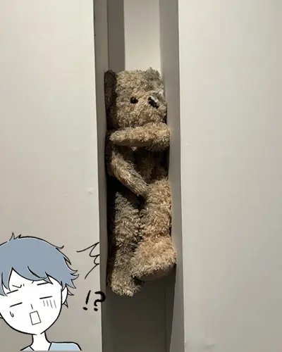 くまちゃんのぬいぐるみは、なぜ挟まれたのか