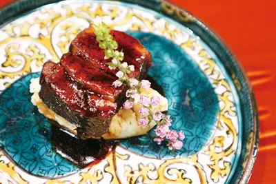 中華の黒酢の代わりにバルサミコ酢を使った角煮