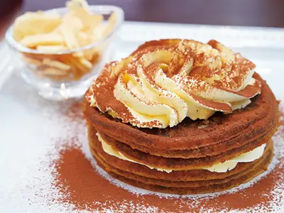 炭酸煎餅ティラミス（600円）